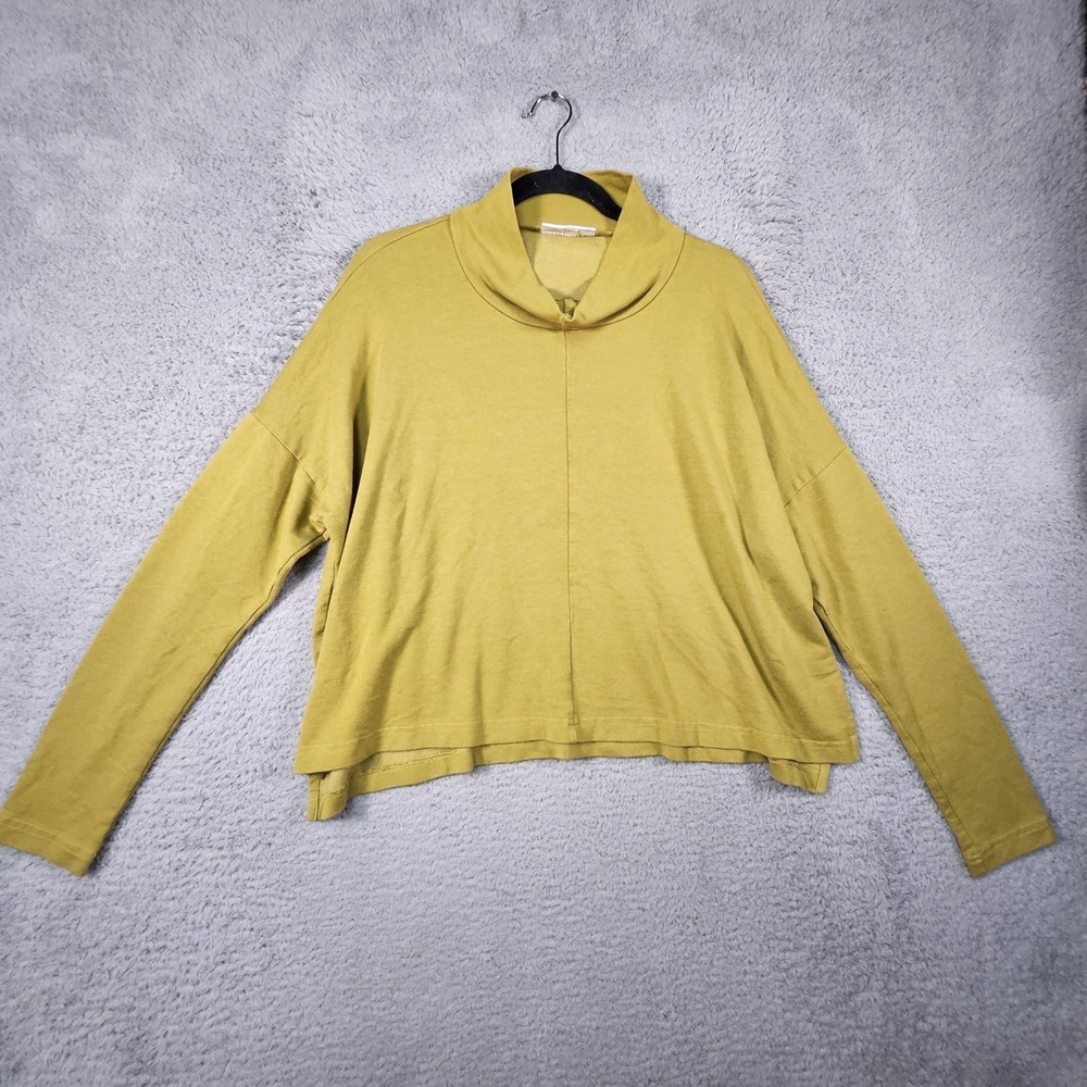 Bryn Walker Mock Neck‎ Top Womens S Organic Bambo Cotton Lagooncore Minimalist